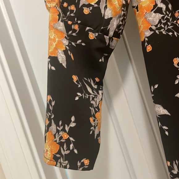 Free People Black Floral Skater Dress Size 2 - Picture 2 of 6